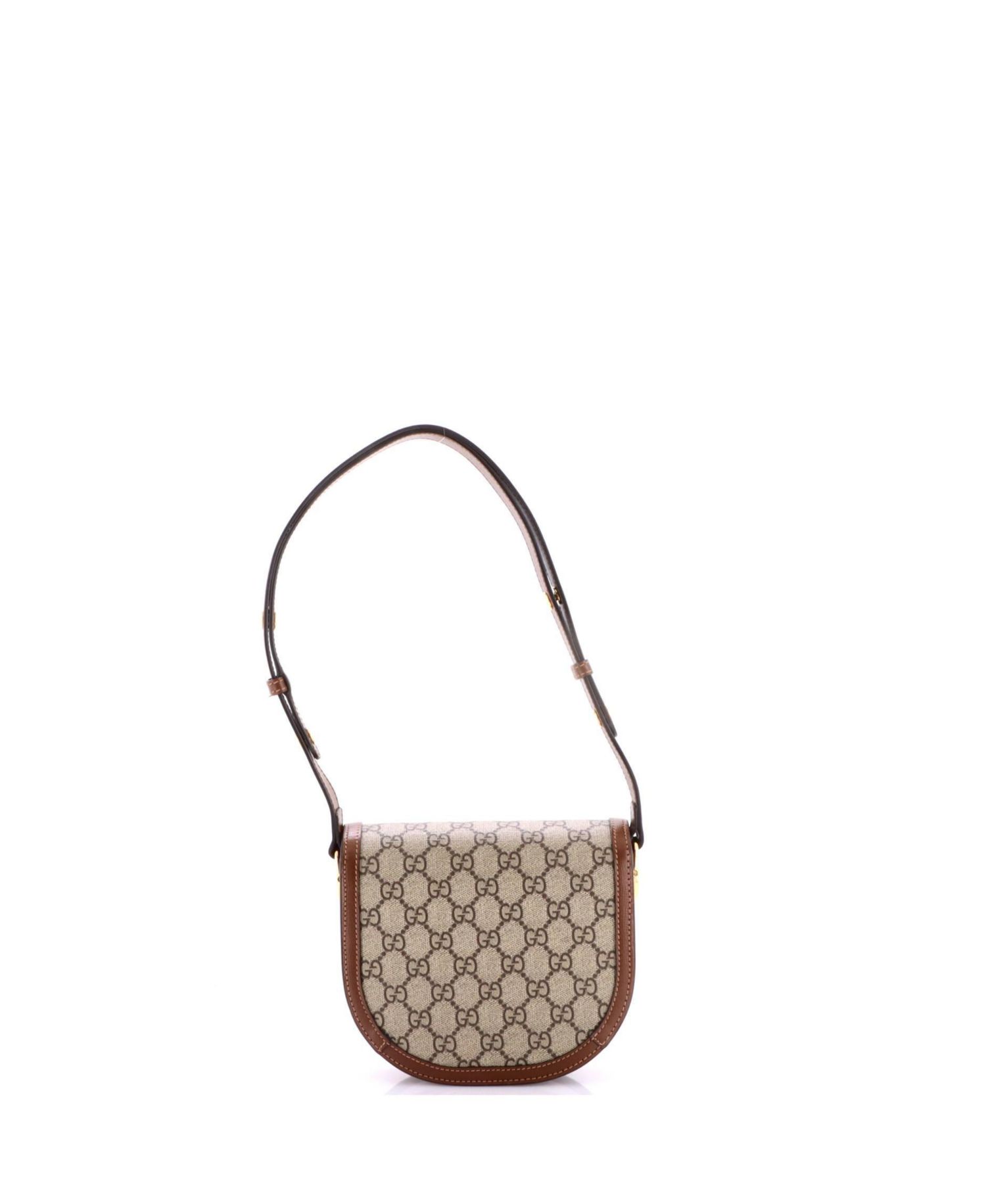 Mini Horsebit 1955 Rounded Shoulder Bag GG Coated Canvas and Leather