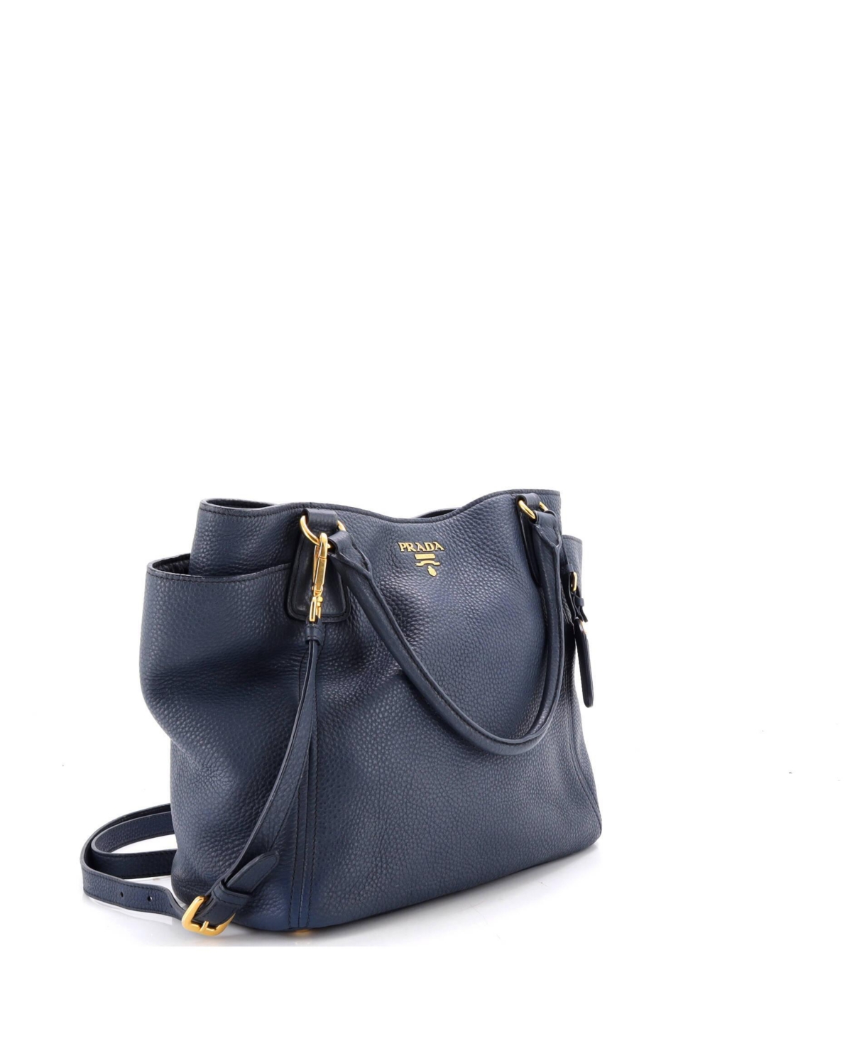 Pre-Owned Prada Large Side Pocket Convertible Tote Vitello Daino