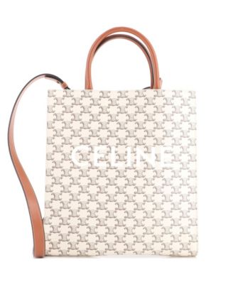 Medium Vertical Cabas Tote Triomphe Coated Canvas