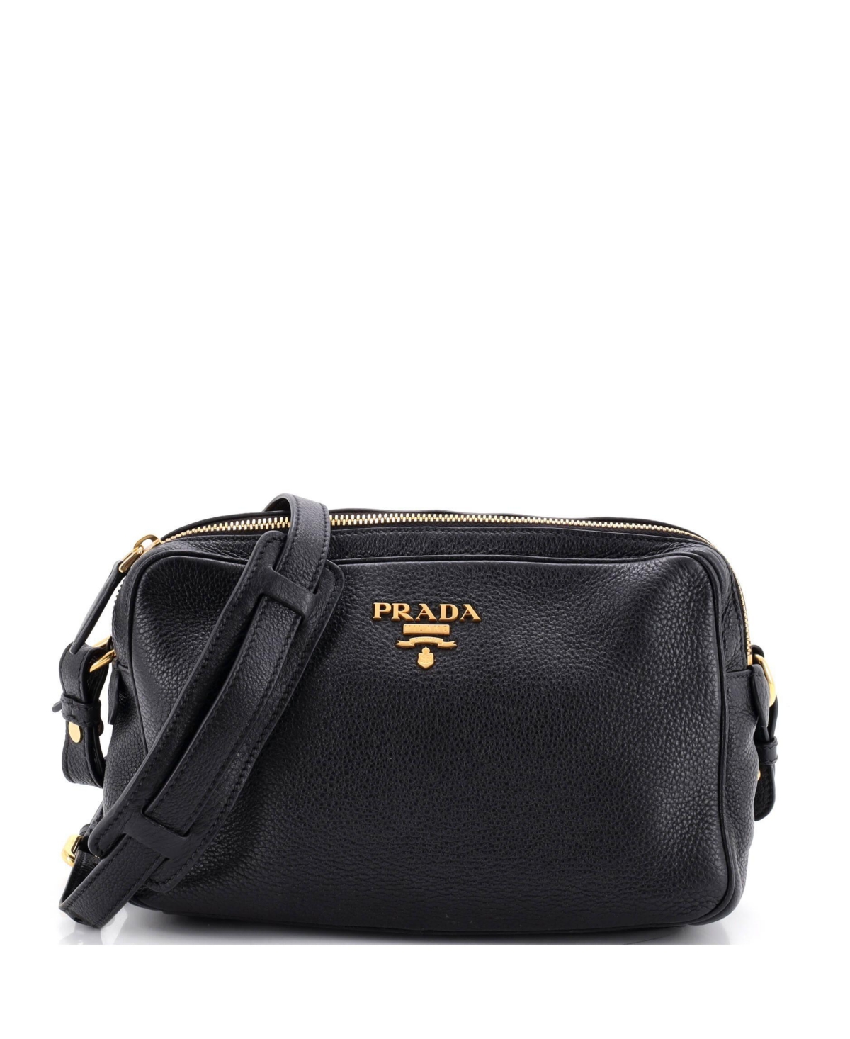 Pre-Owned Prada Medium Double Zip Camera Bag Vitello Phenix