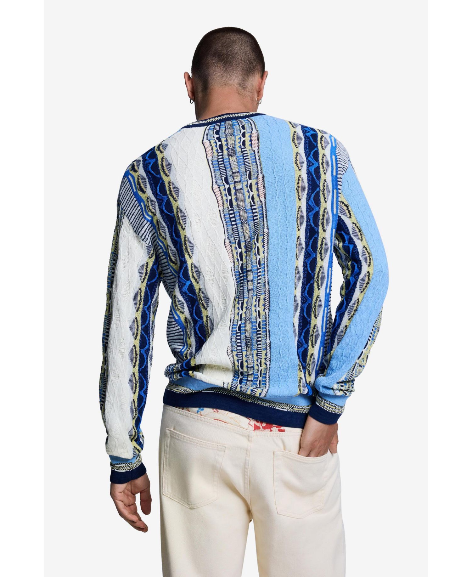 Men's Jacquard Striped Sweater