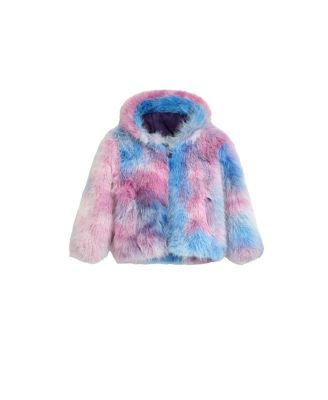 Girls's Printed Hooded Coat