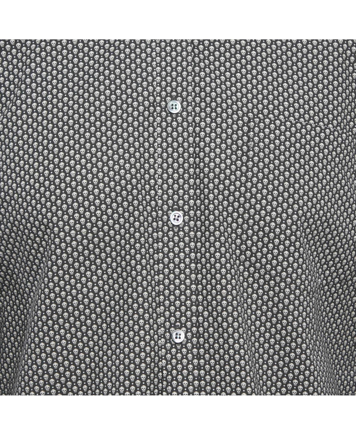 Pre-Owned Alexander Mcqueen Men's Skull Print Slim Fit Button-Down Dress Shirt