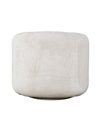 Biggs Modern Corduroy Upholstered Curved Barrel Swivel Accent Chair