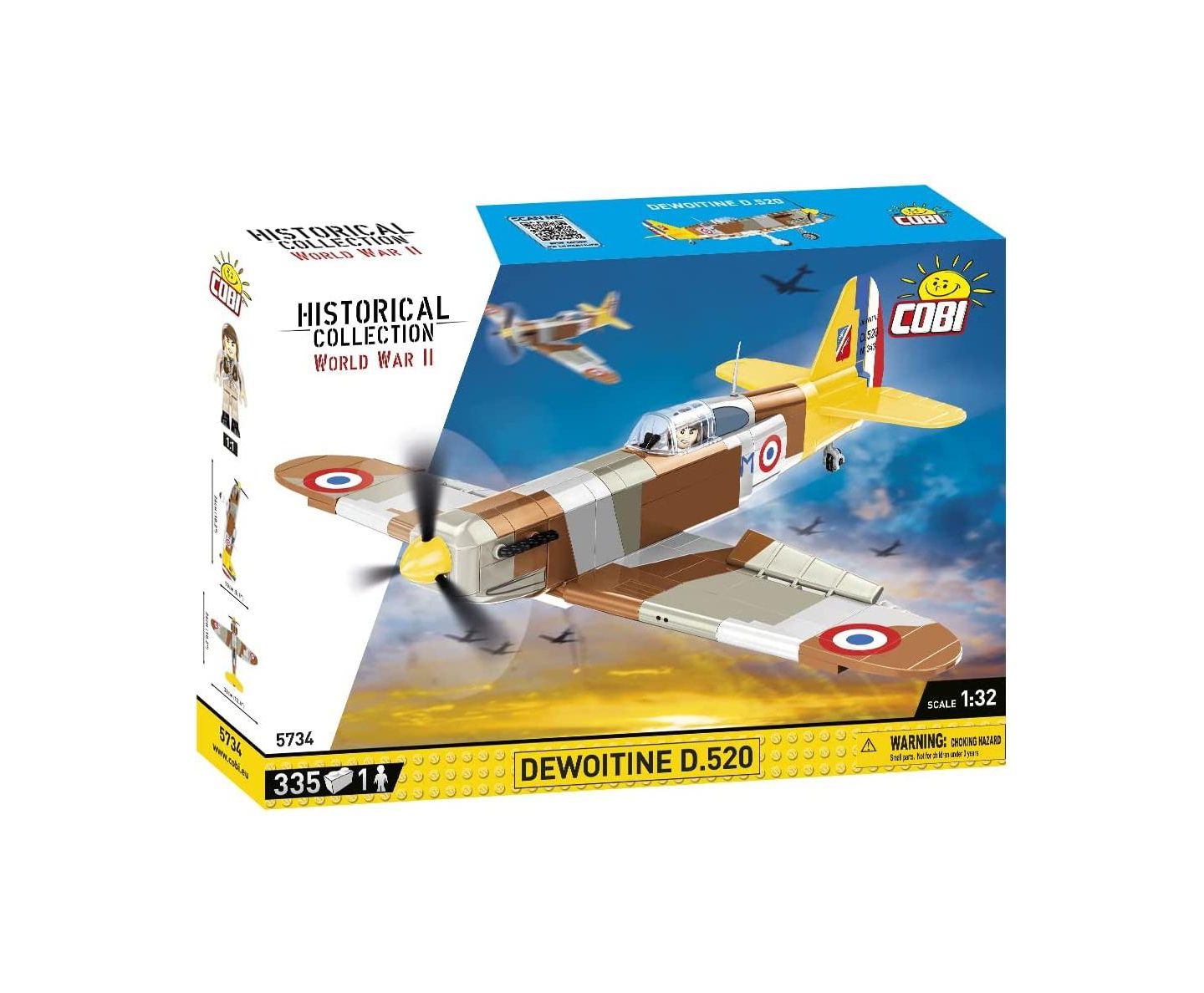 Детский конструктор COBI Wwii Dewoitine D.520 335-Piece Building Set, Ages 7+ — фото 6