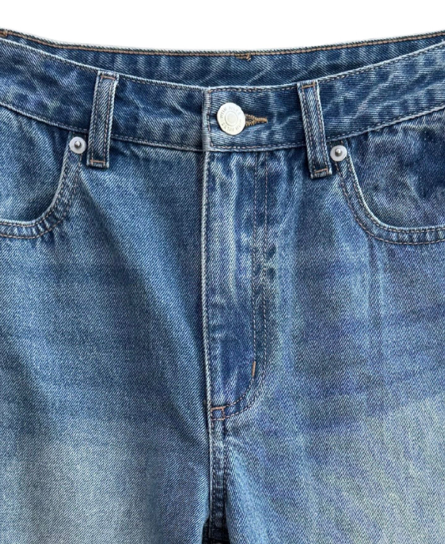 Джинсы With Jules Wide-Leg Star Patch Jeans для девочек, цвет: Средний синий — фото 3