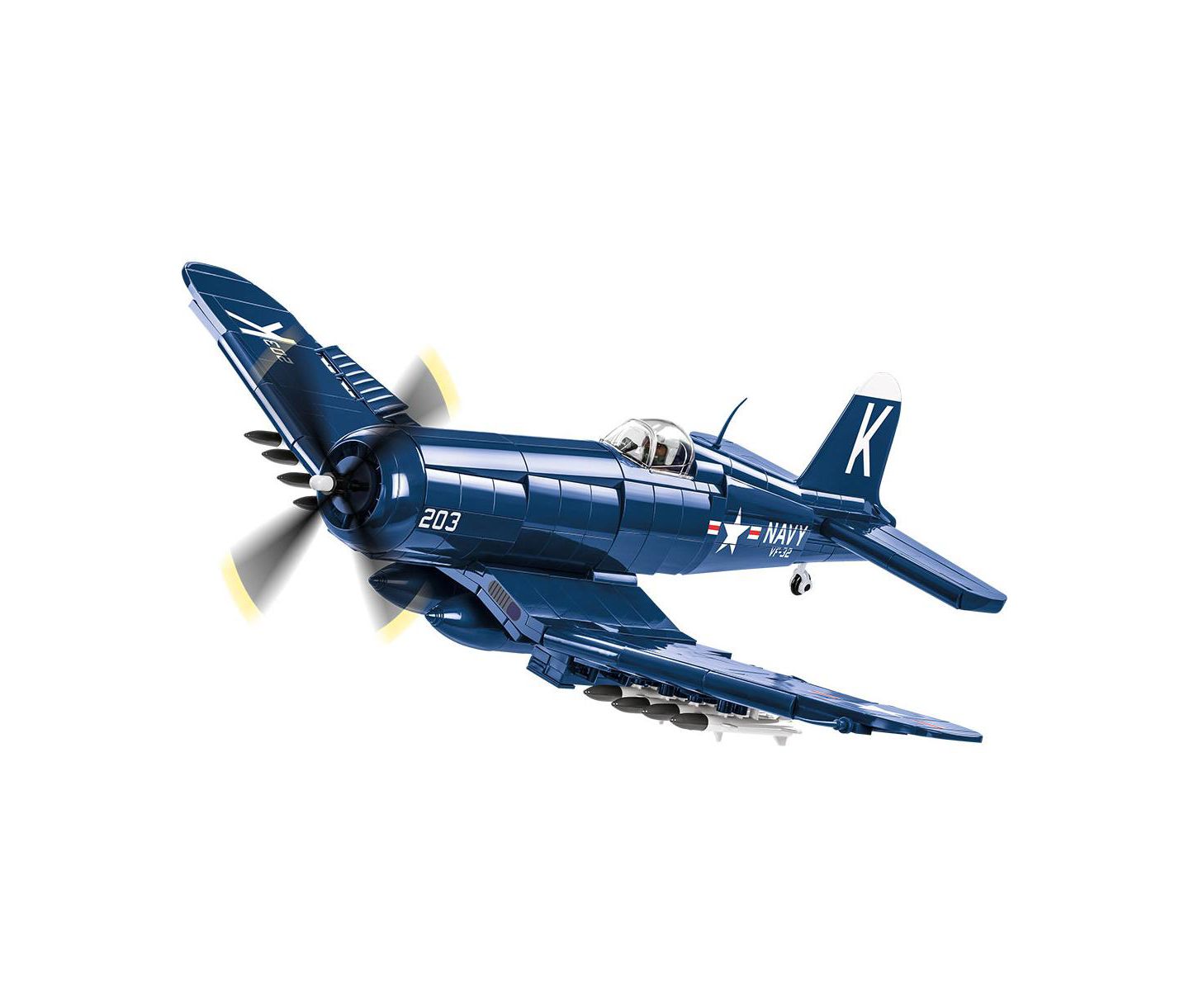 Детский конструктор COBI Korean War F4U-4 Corsair 1:32 Scale 520-Piece Building Set, Ages 8+ — фото 1