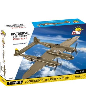 Lockheed P-38H Lightning Aircraft with Moving Parts 650-Piece Building Set, Ages 8+