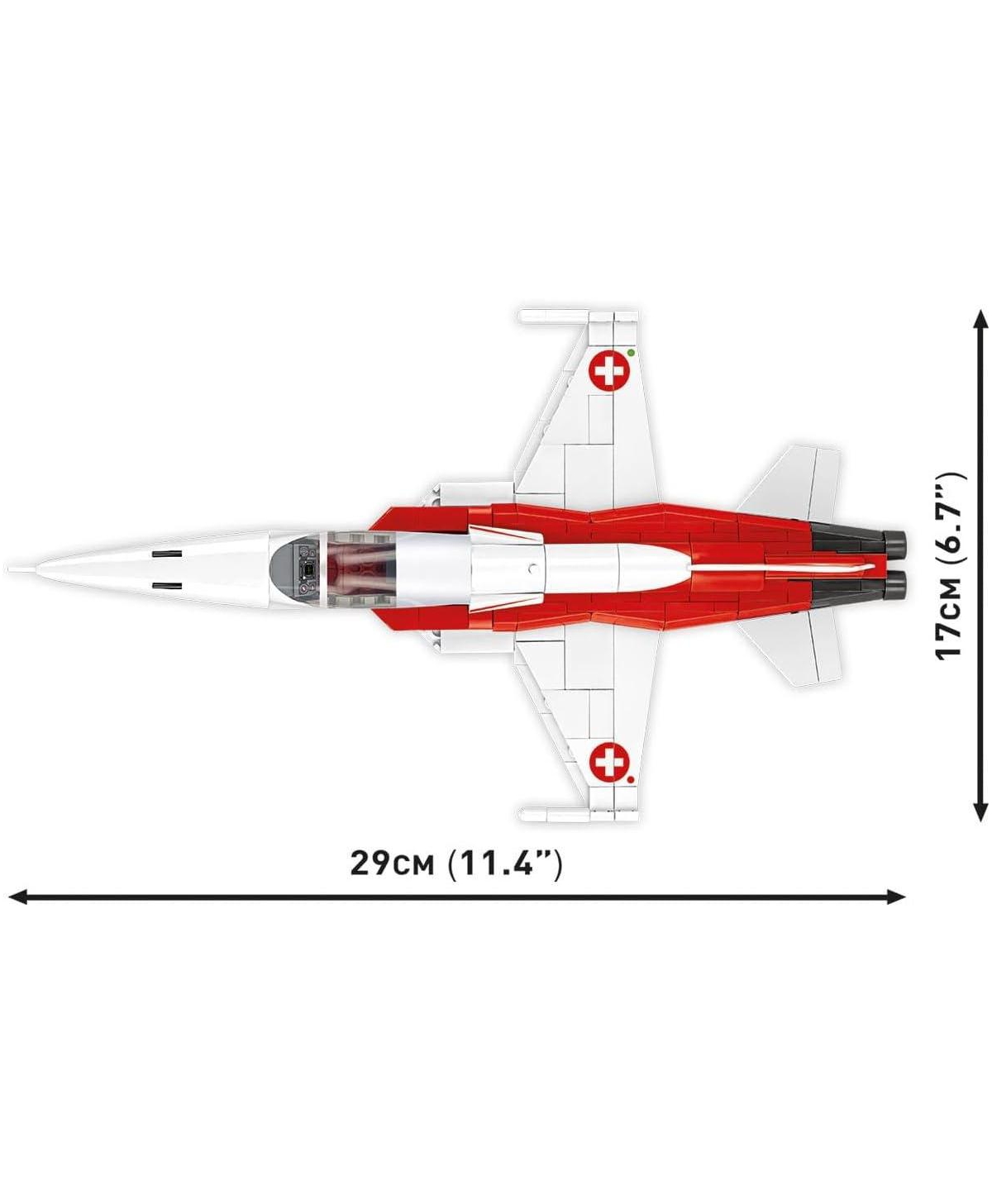 Cobi Swiss Air Force Team Patrouille Suisse Northrop F-5E Tiger Ii 351-Piece Building Set, Ages 6+