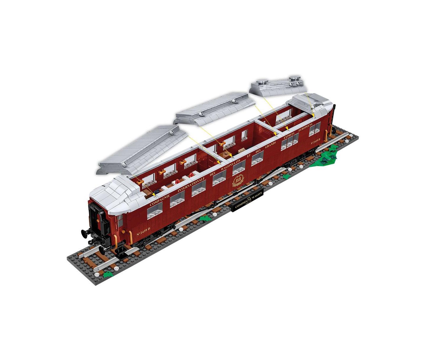 Детский конструктор COBI Historical Collection Wwii Compiegne Wagon 2001-Piece 1:35 Scale Building Set, Ages 11+ — фото 6