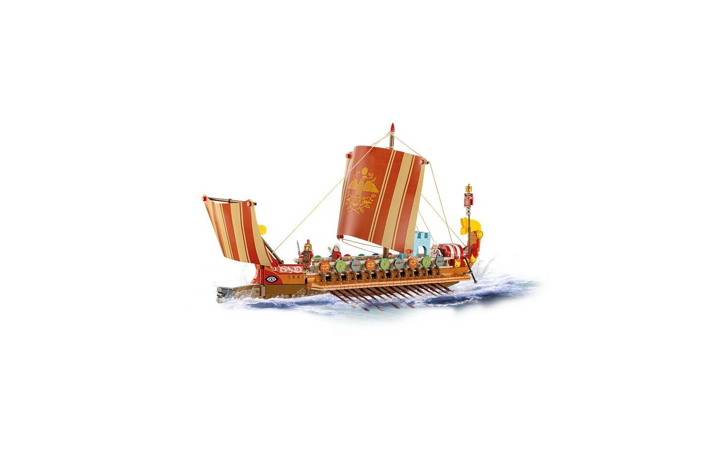 Детский конструктор COBI Historical Collection Imperium Romanum 1810-Piece Roman Warship Building Set, Ages 9+ — фото 3