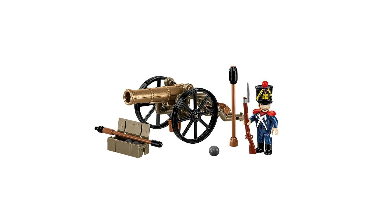 Детский конструктор COBI Napoleonic Wars French Artilleryman and Cannon 97-Piece Building Set, Ages 6+ — фото 3