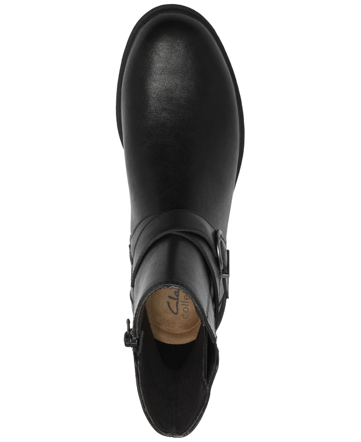 Женские ботинки Clarks Westlynn Lux Round Toe Booties, цвет: Чёрный кожаный — фото 4