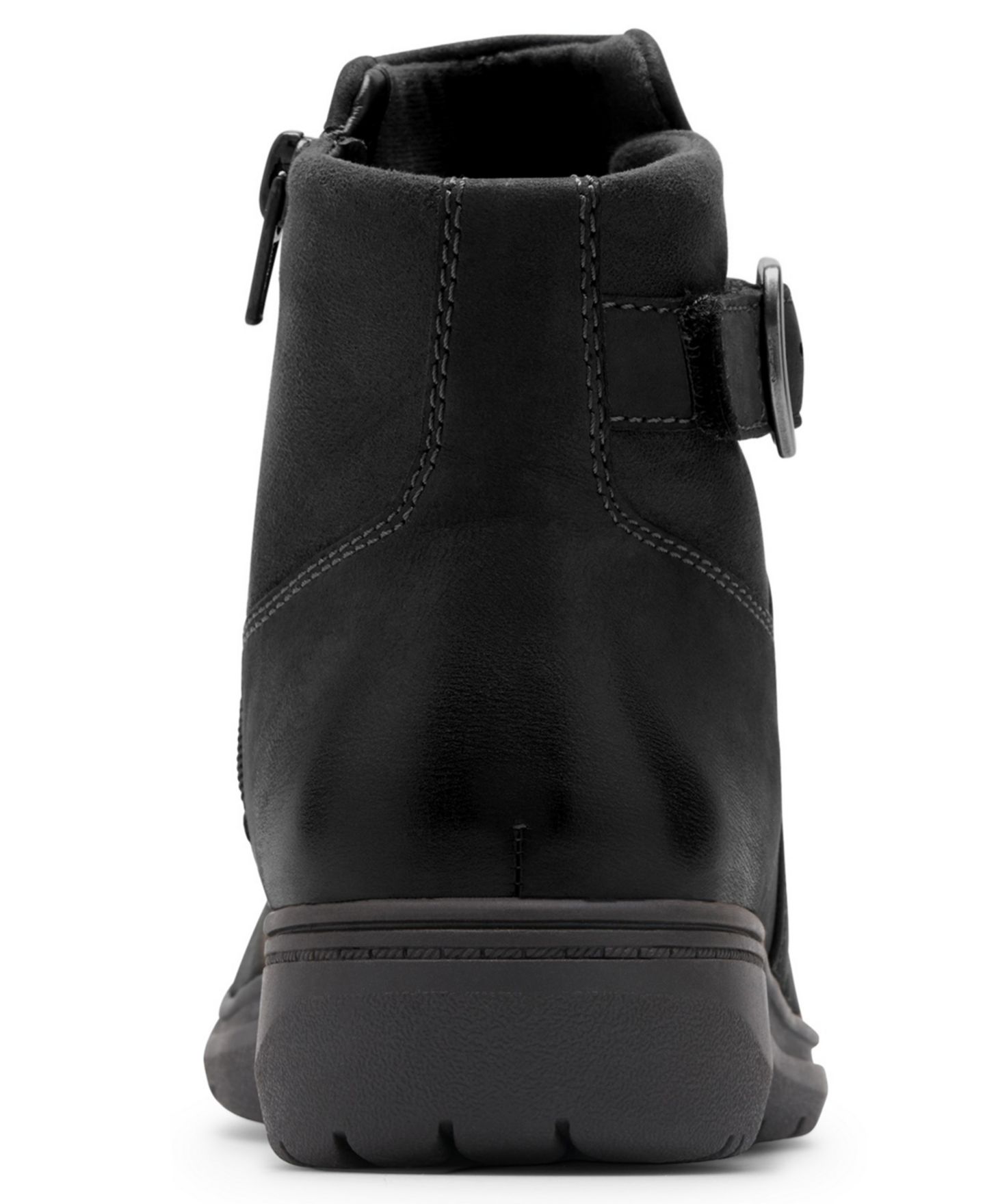 Женские ботинки Clarks Carleigh Angie Round Toe Booties, цвет: Чёрный комбинированный нубуковый — фото 3