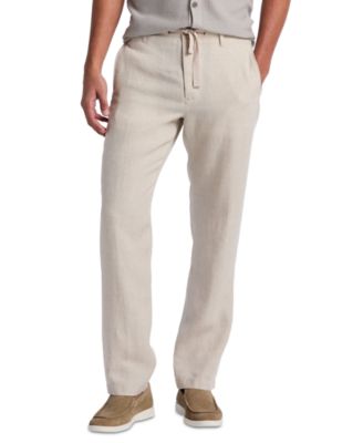 Men's Regular-Fit 100% Linen Drawstring Pants