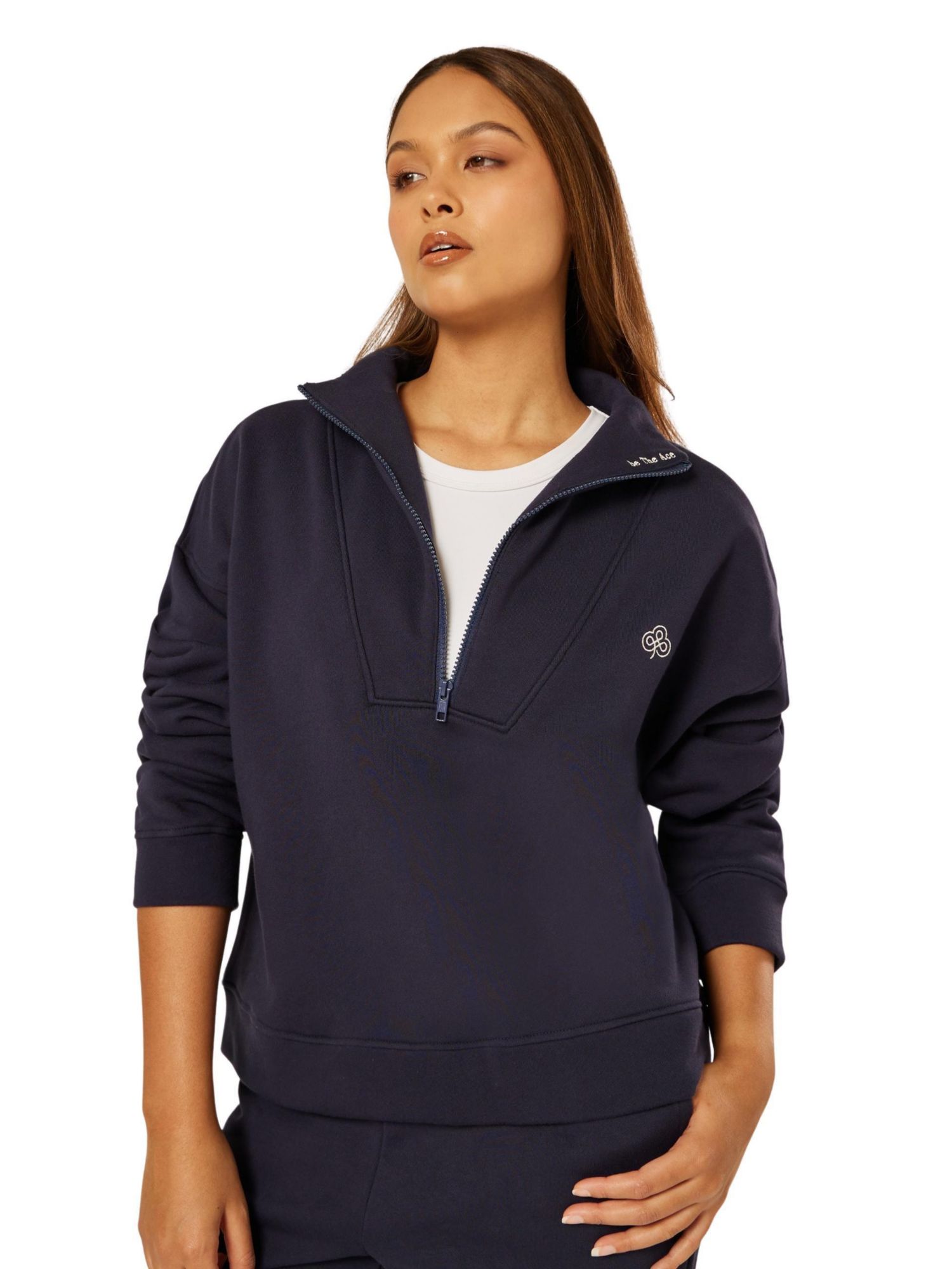 Women's Varsity Athletica Mock Neck Quarter-Zip Sweatshirt