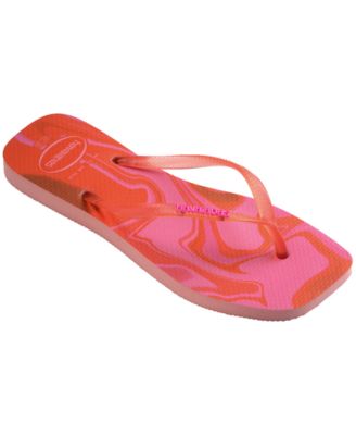 Women's Square Jelly Slim Slip-On Sandals