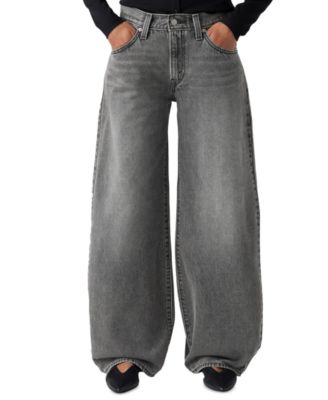 Women's Mid-Rise Middy Balloon Jeans