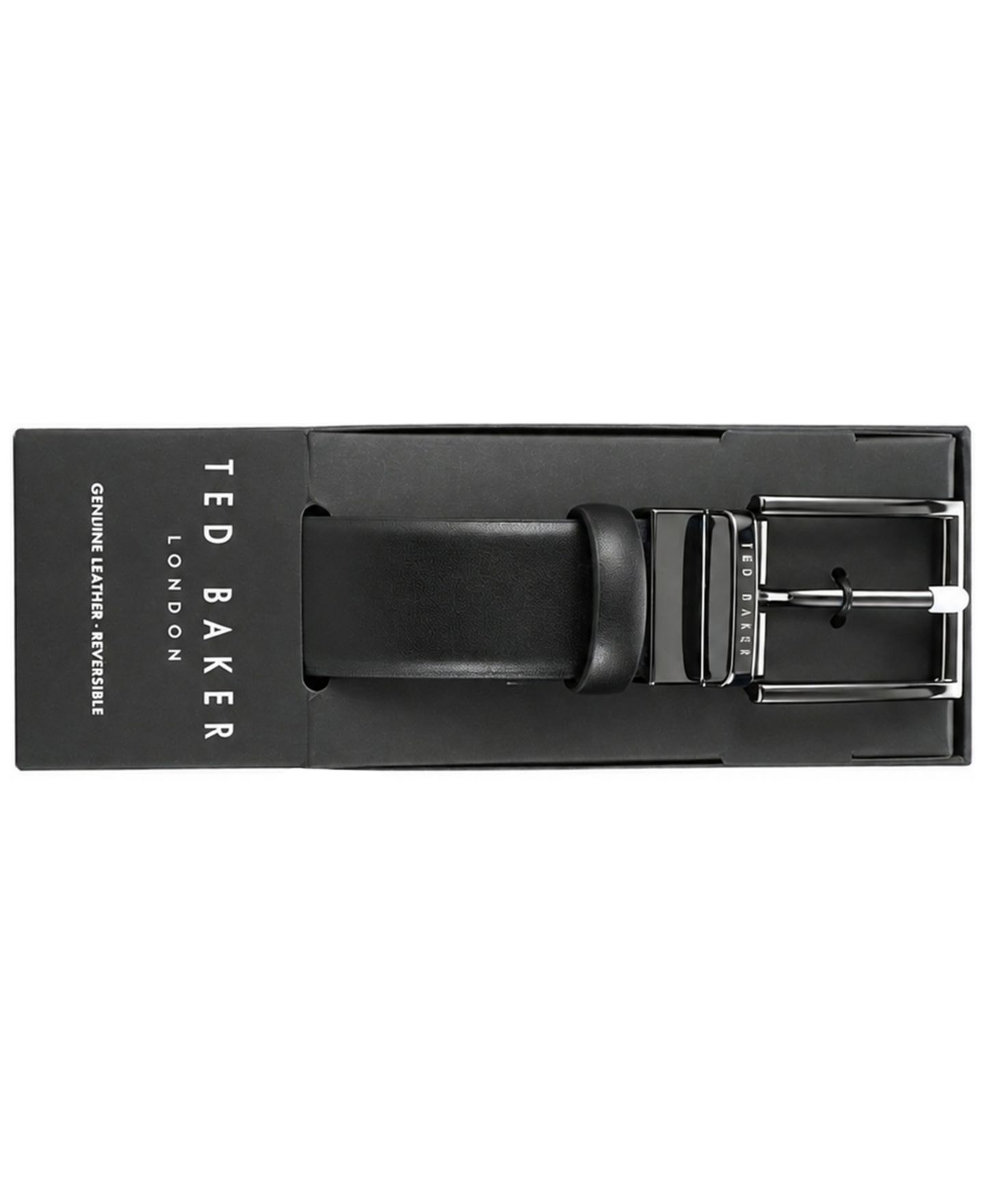 Мужской ремень Ted Baker Reversible Leather Wiilmer Belt, цвет: Чёрный — фото 5
