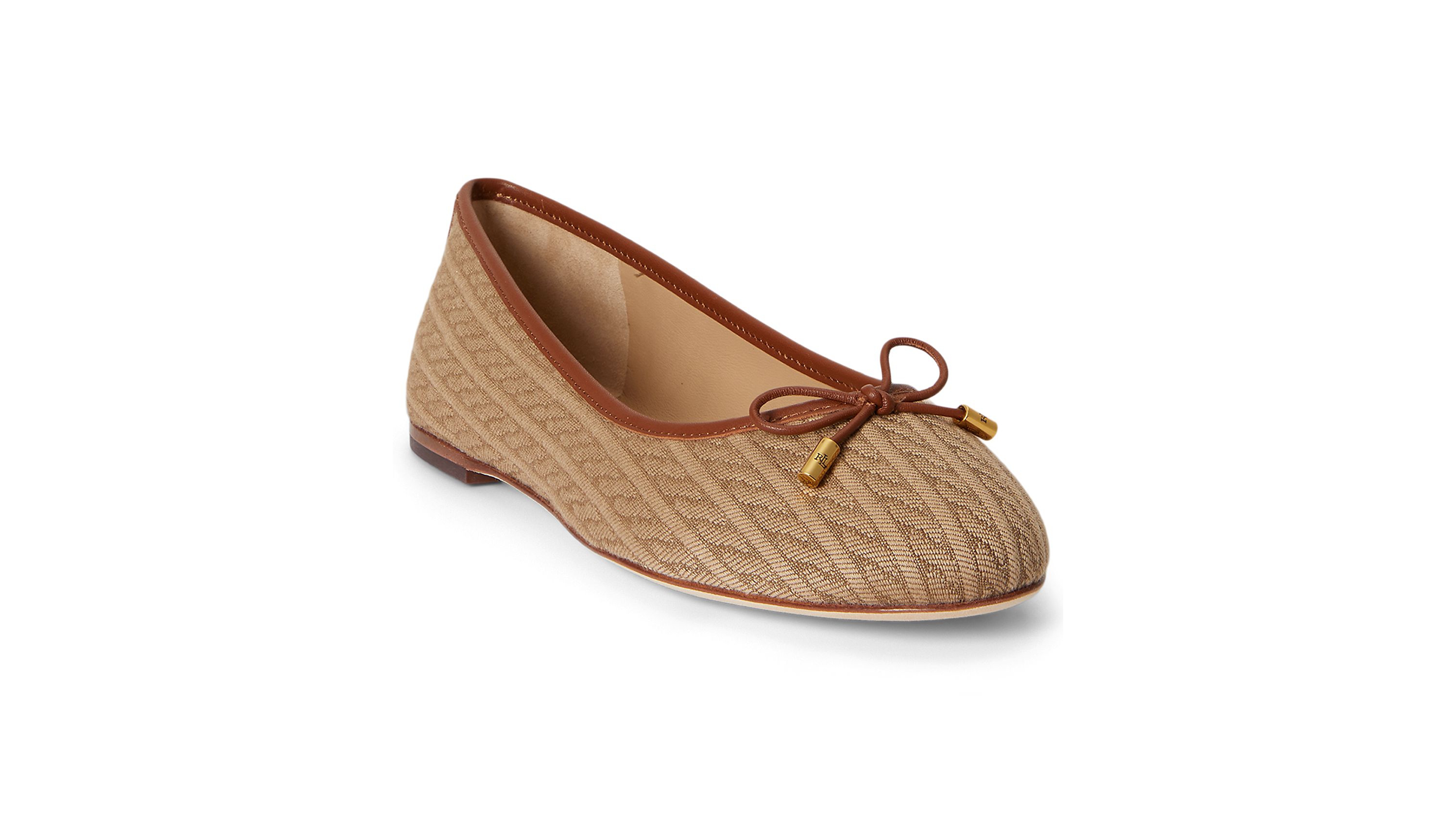 Lauren Ralph Women's Jayna Cable Jacquard Slip-On Flats