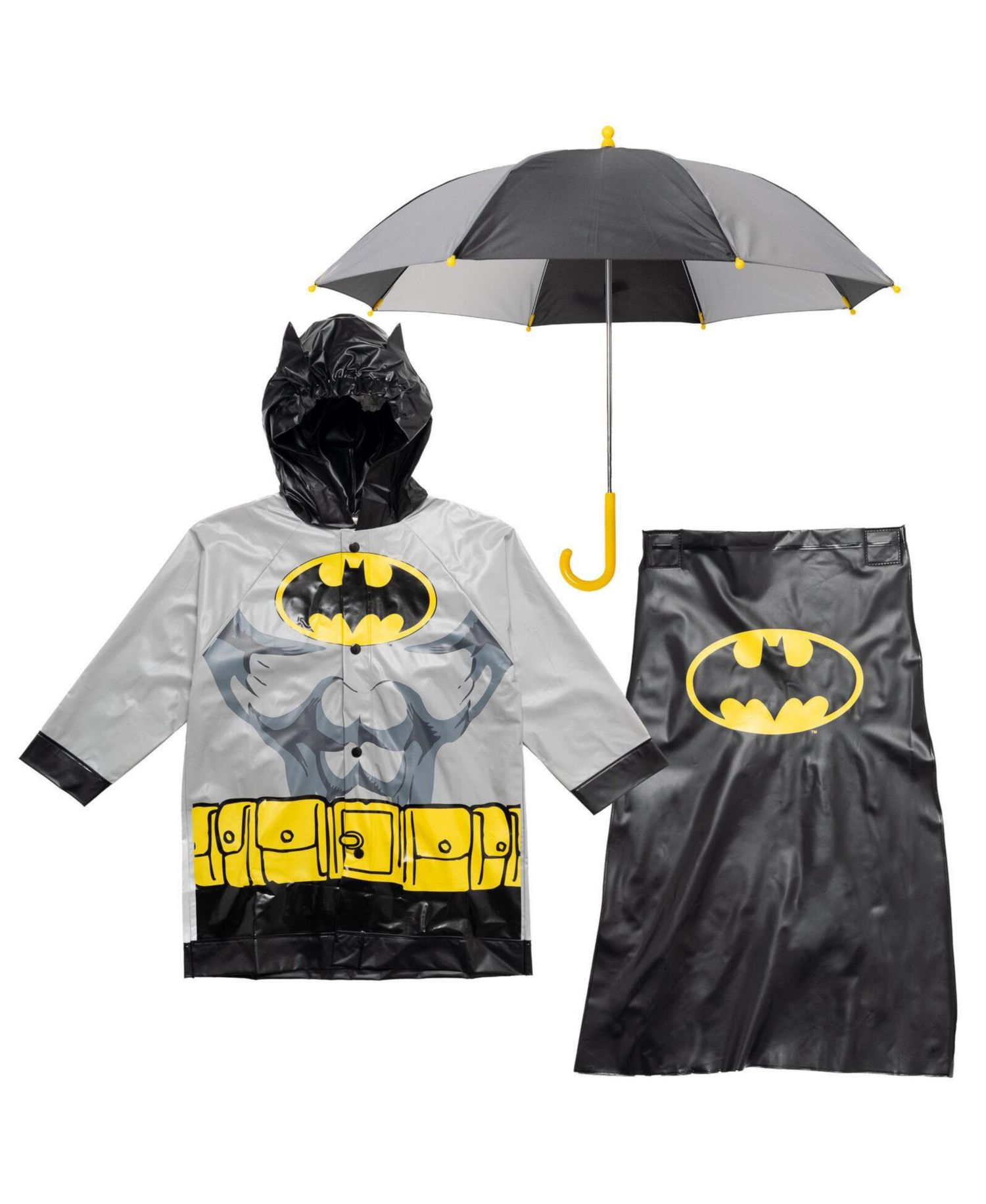 Toddler Boys' Cosplay 3-Piece Rain Jacket and Umbrella Set