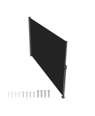 Retractable Side Awning 71''x 118'' Patio Screen Fence Divider Fencing
