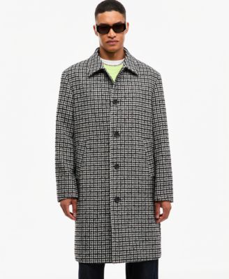 Men's Houndstooth Overcoat
