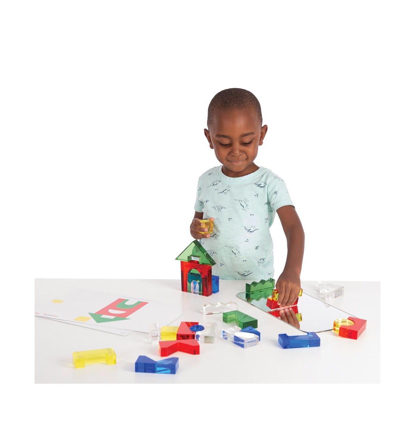 Детские конструкторы TickiT Color Crystal Blocks with Activity Cards - Set of 25 — фото 6