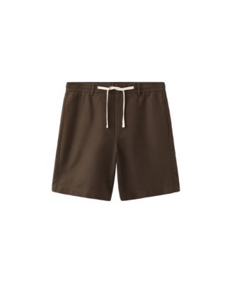 Men's Cotton-Linen Blend Mid-Rise Bermuda 8.54" Inseam Shorts