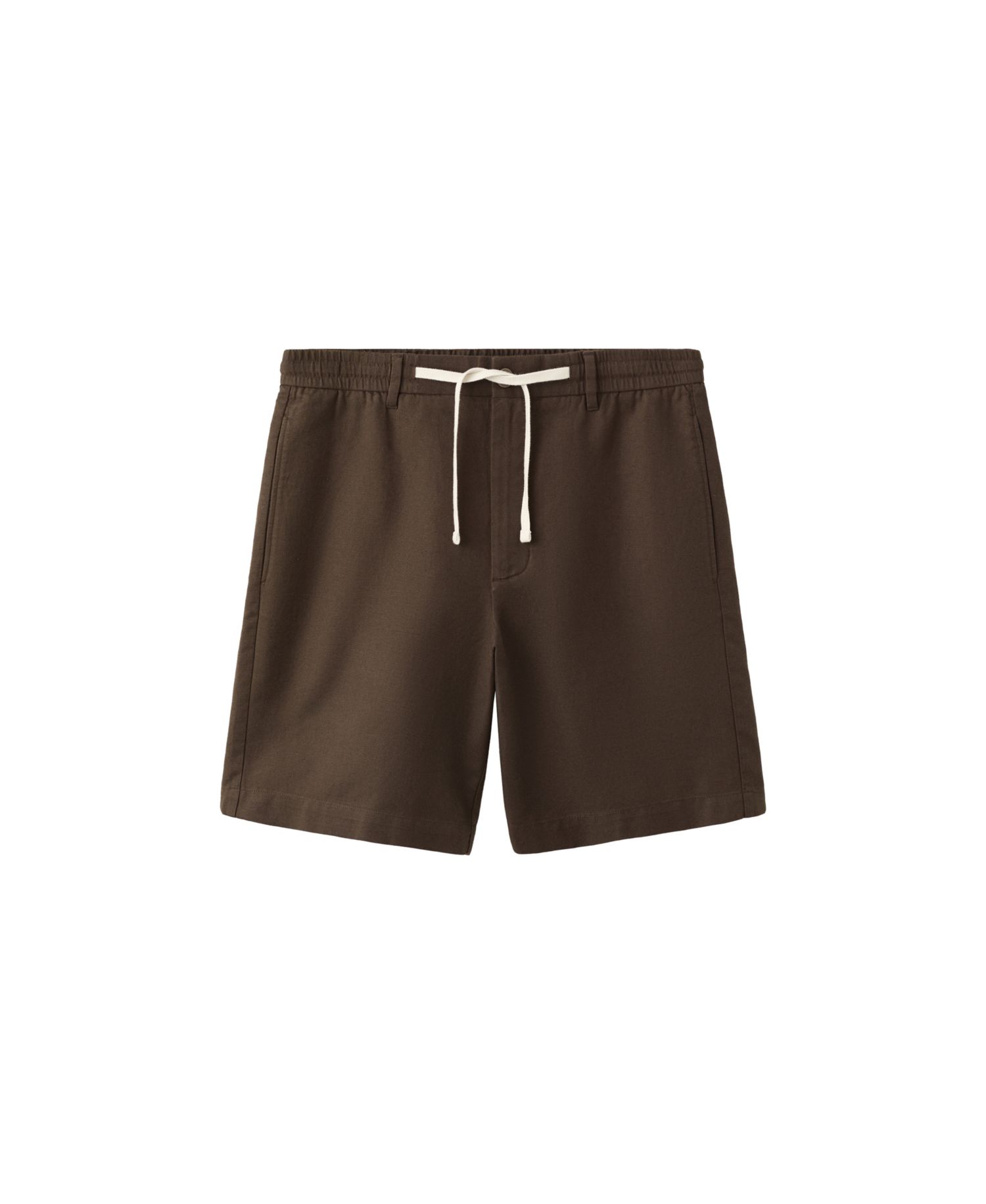 Men's Cotton-Linen Blend Mid-Rise Bermuda 8.54" Inseam Shorts