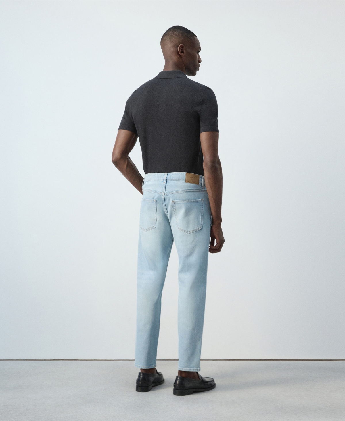 Mango Men's Ben Mid-Rise Tapered Cropped Jeans