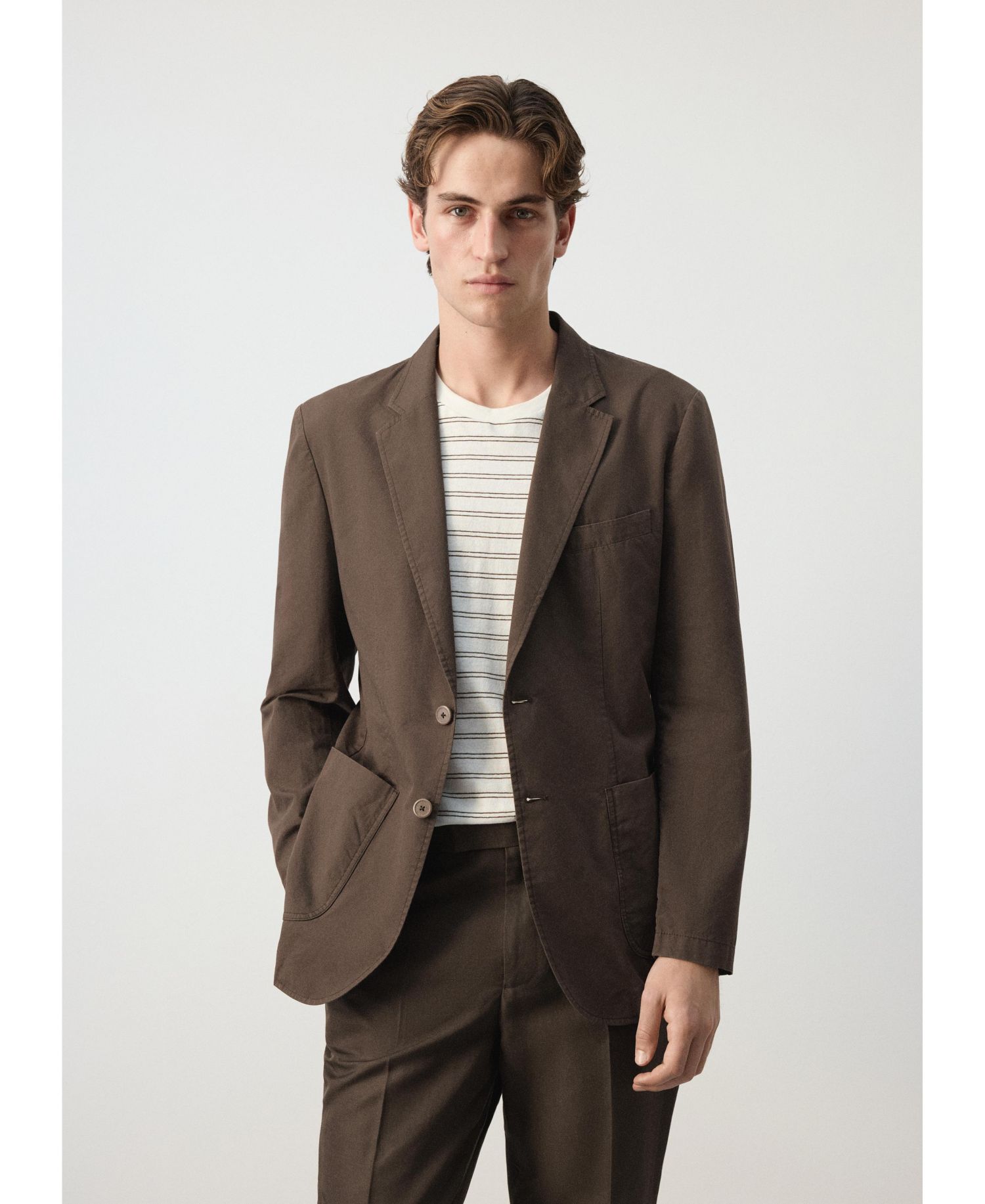Men's Slim Fit Cotton Lyocell Blend Blazer
