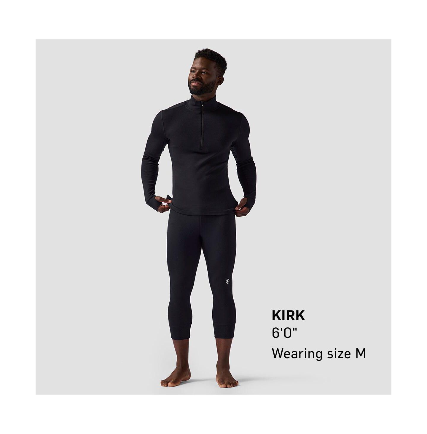 Мужские кальсоны Backcountry BGA Cedars RWS из мериноса, средней плотности, длиной 3/4, цвет: Чёрный — фото 4