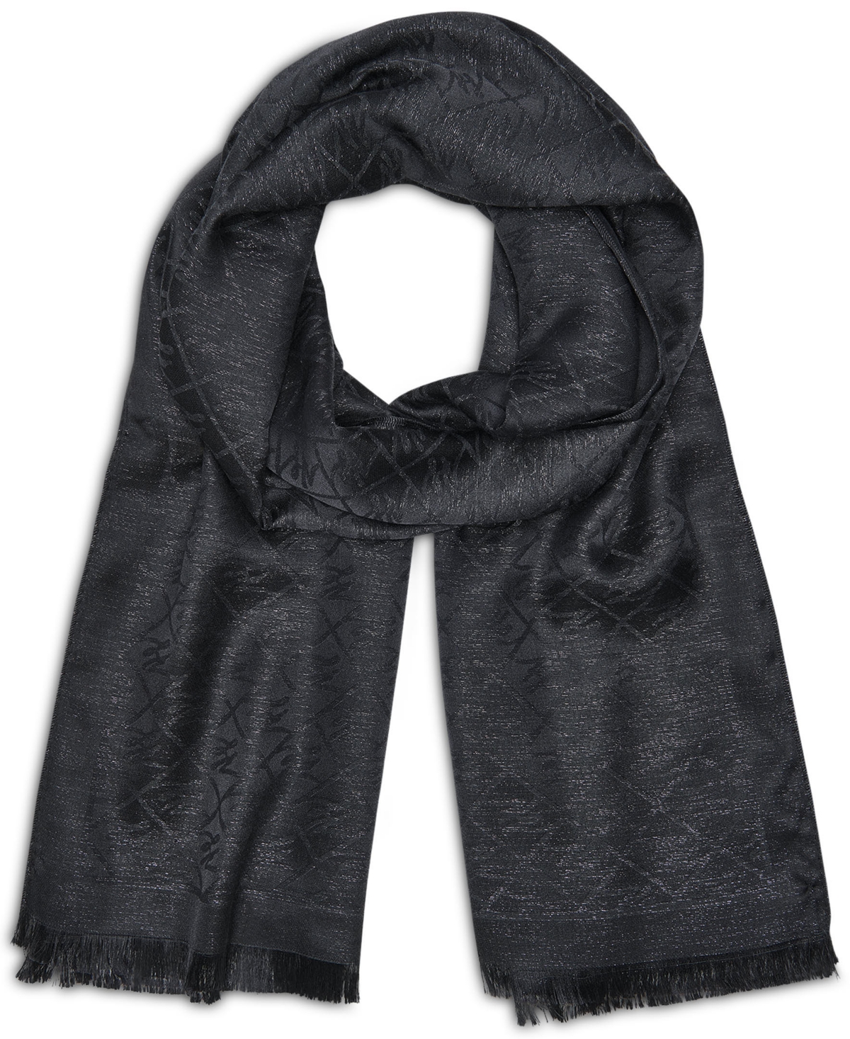 Karl Lagerfeld Paris Pashmina Shimmering Script Scarf