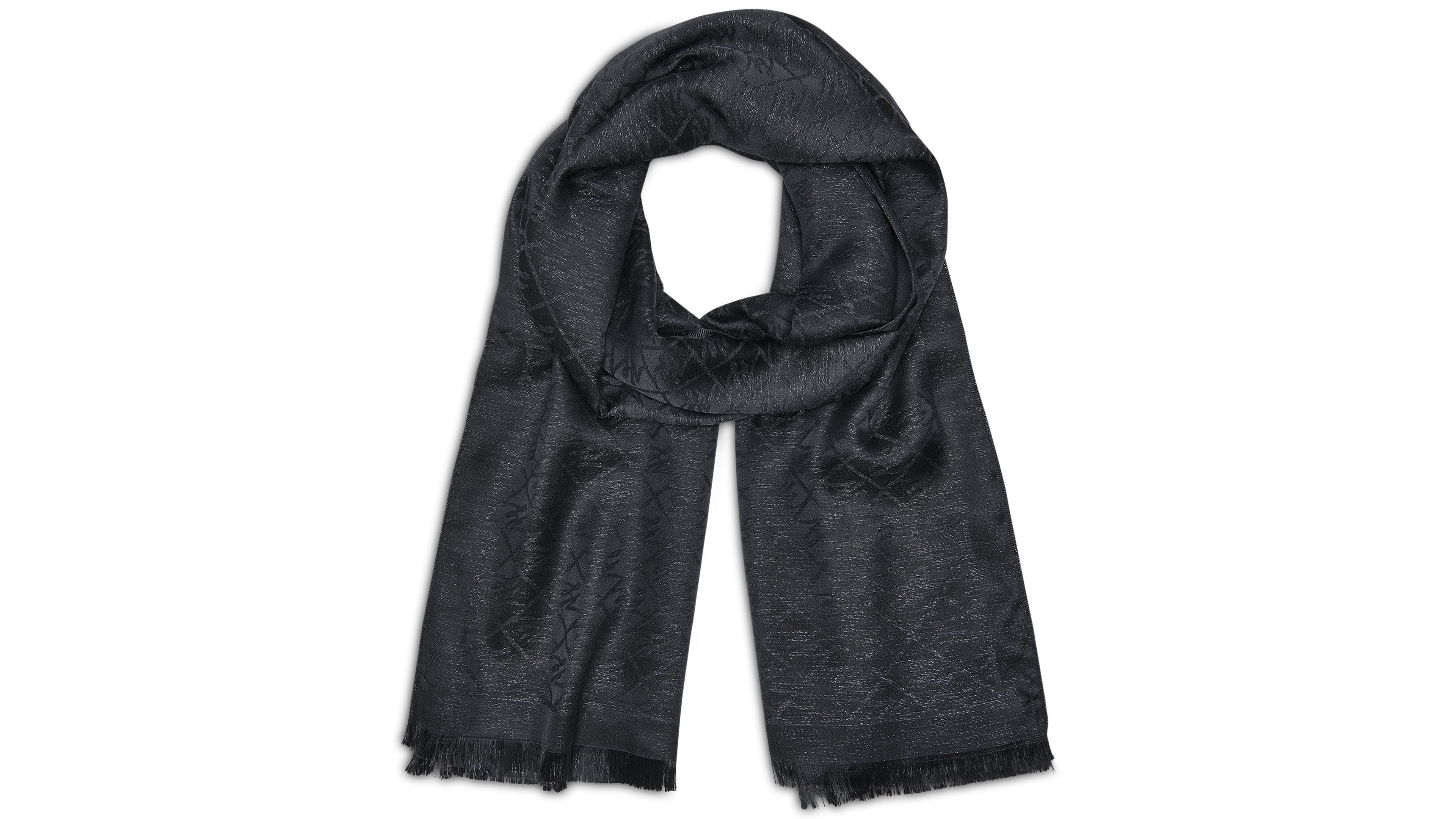 Karl Lagerfeld Paris Pashmina Shimmering Script Scarf