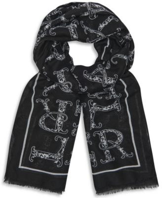 Oversized Baroque Letters Scarf