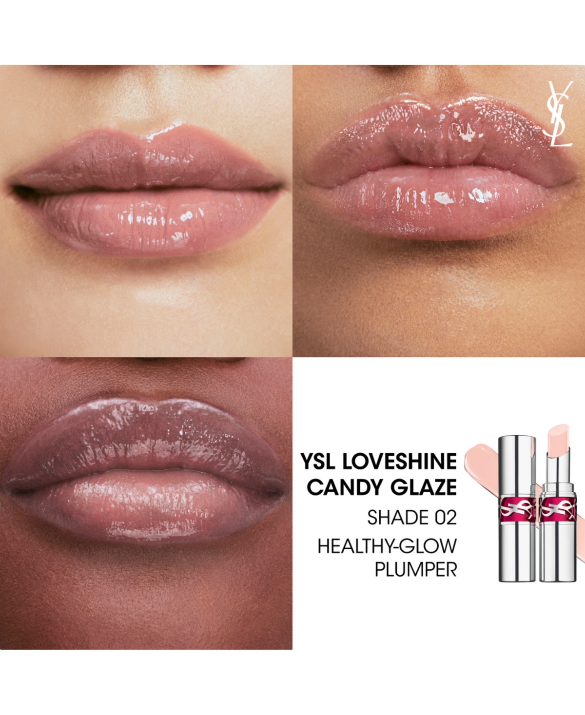Yves Saint Laurent 2-Piece Candy Glaze Lip Gloss Stick Duo Set