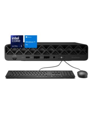 ProDesk 4 AI Mini Desktop, Core Ultra 5 235T, Intel Graphics, 32GB DDR5, 512GB SSD, Wi-Fi 6, Wired Keyboard & Mouse, Win11 Pro, Black