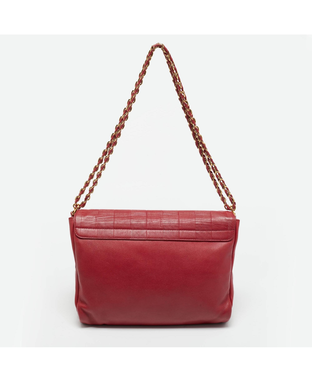 Pre-Owned Fendi Women's Large Claudia Pequin Embossed Leather Shoulder Bag