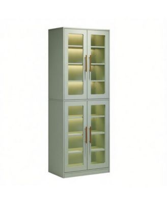 4 Door Shoe Storage Cabinet for Entryway Hallway Organization