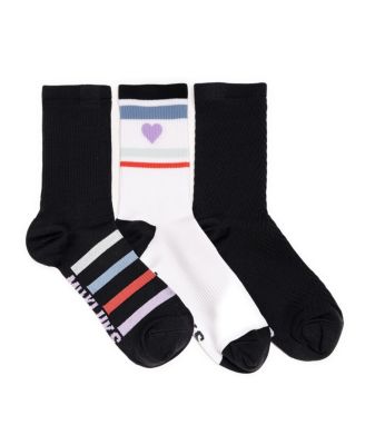 Women's 3 Pair Pack Compression Crew Nylon Socks