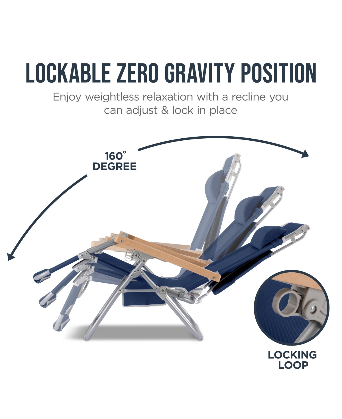 Best Choice Products Zero Gravity Beach Chair with Canopy, Folding Reclining Camp Chair, Carry Straps