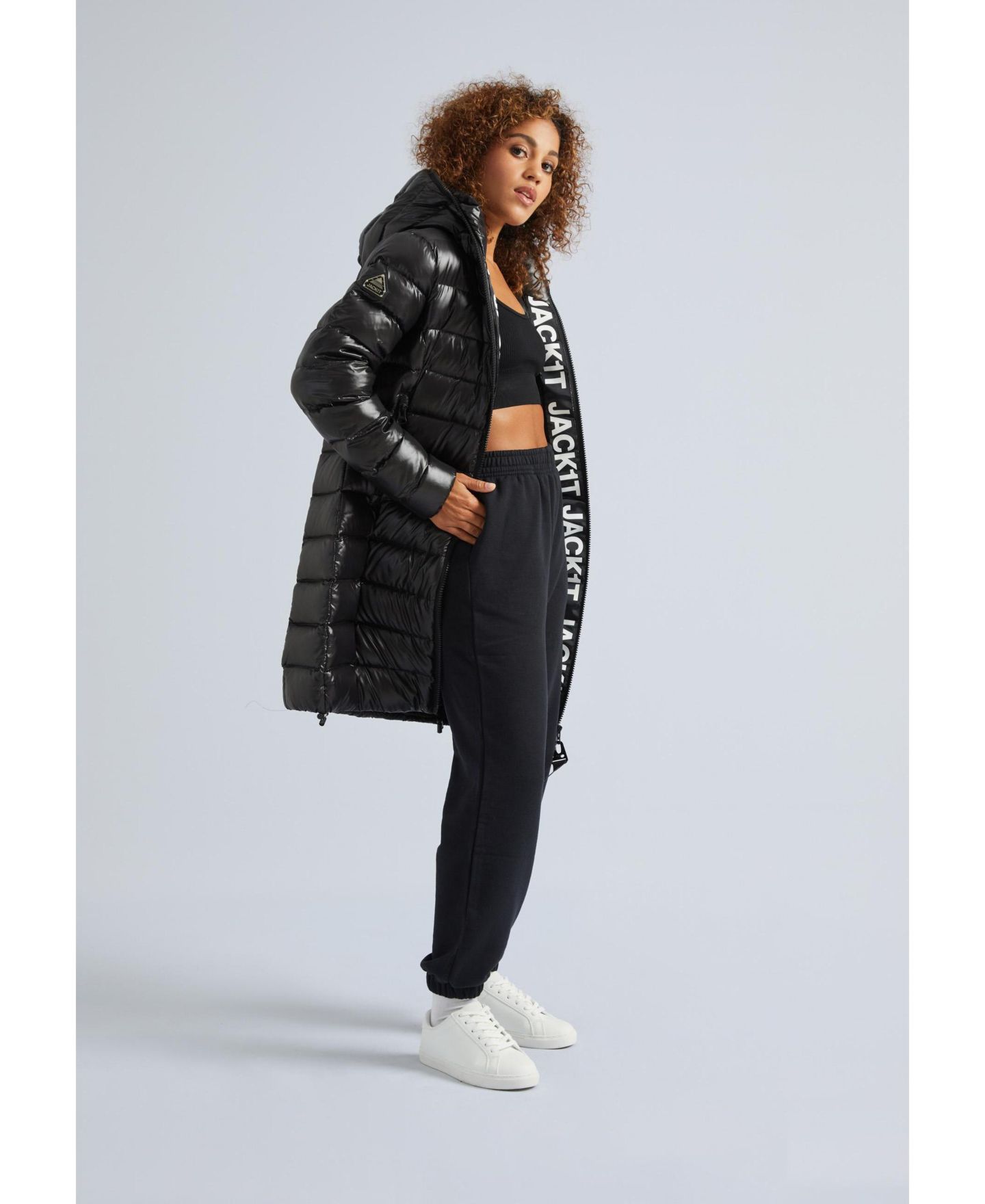 Женская куртка JACK1T Longline Puffer, цвет: Чёрный — фото 4
