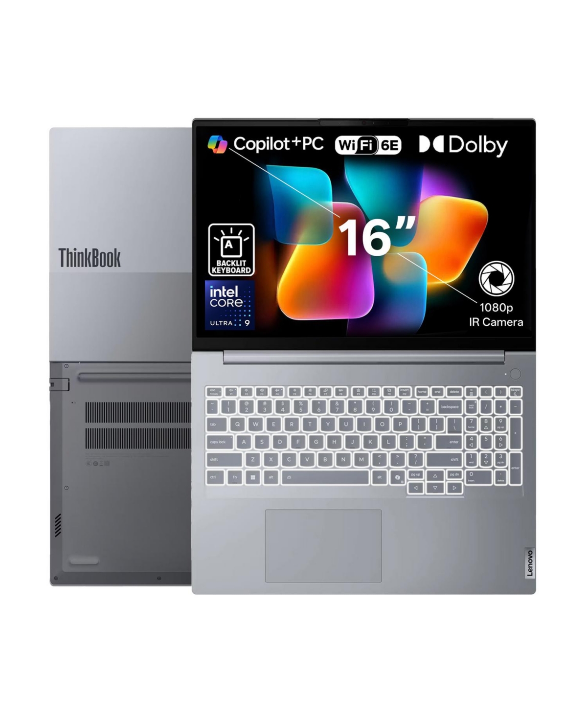 Lenovo ThinkBook 16 16" Fhd+ Business Laptop, Intel Core Ultra 9 185H, Intel Graphics, 64GB DDR5, 1TB Ssd, Wi-Fi 6, Win11 Pro, Grey