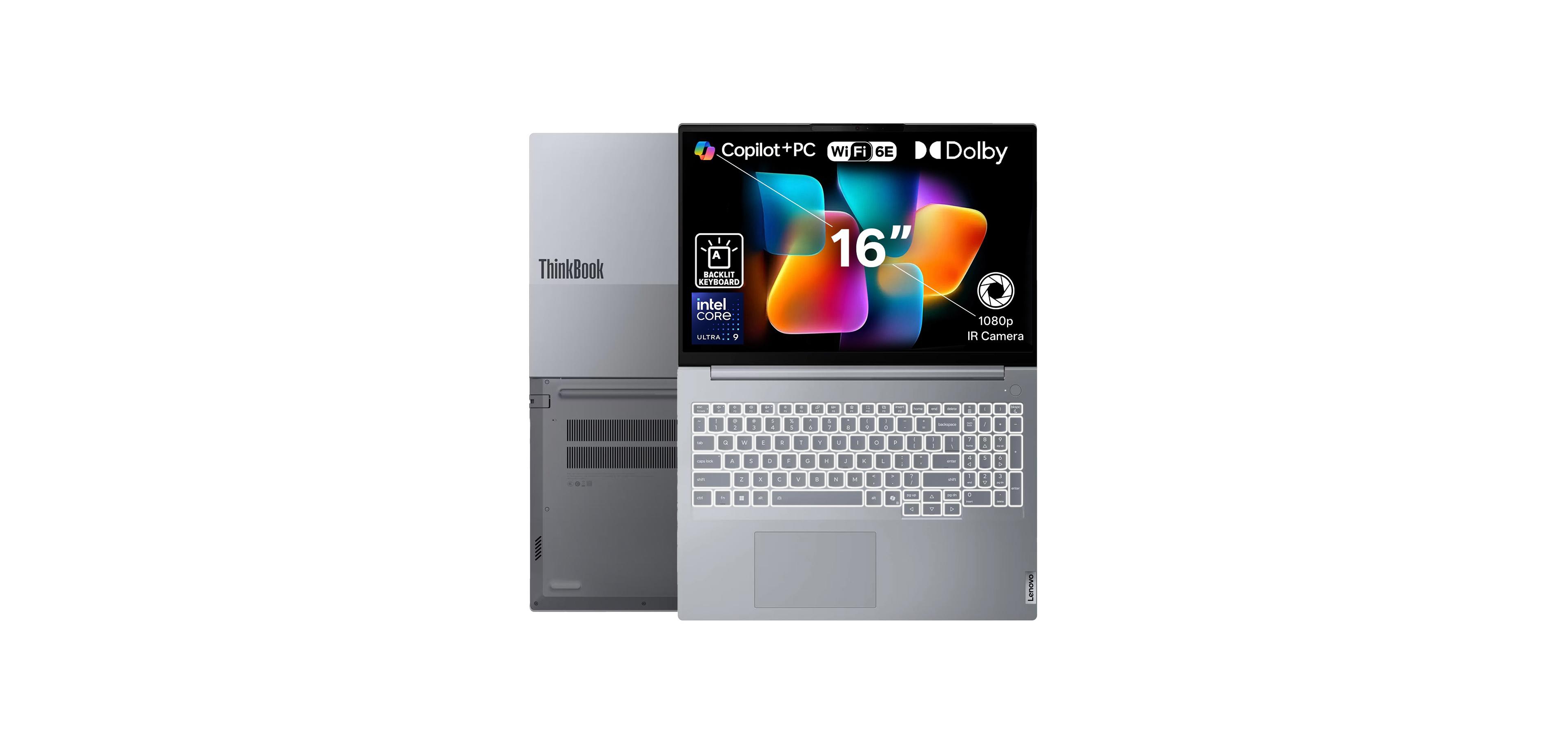 Lenovo ThinkBook 16 16" Fhd+ Business Laptop, Intel Core Ultra 9 185H, Intel Graphics, 64GB DDR5, 1TB Ssd, Wi-Fi 6, Win11 Pro, Grey