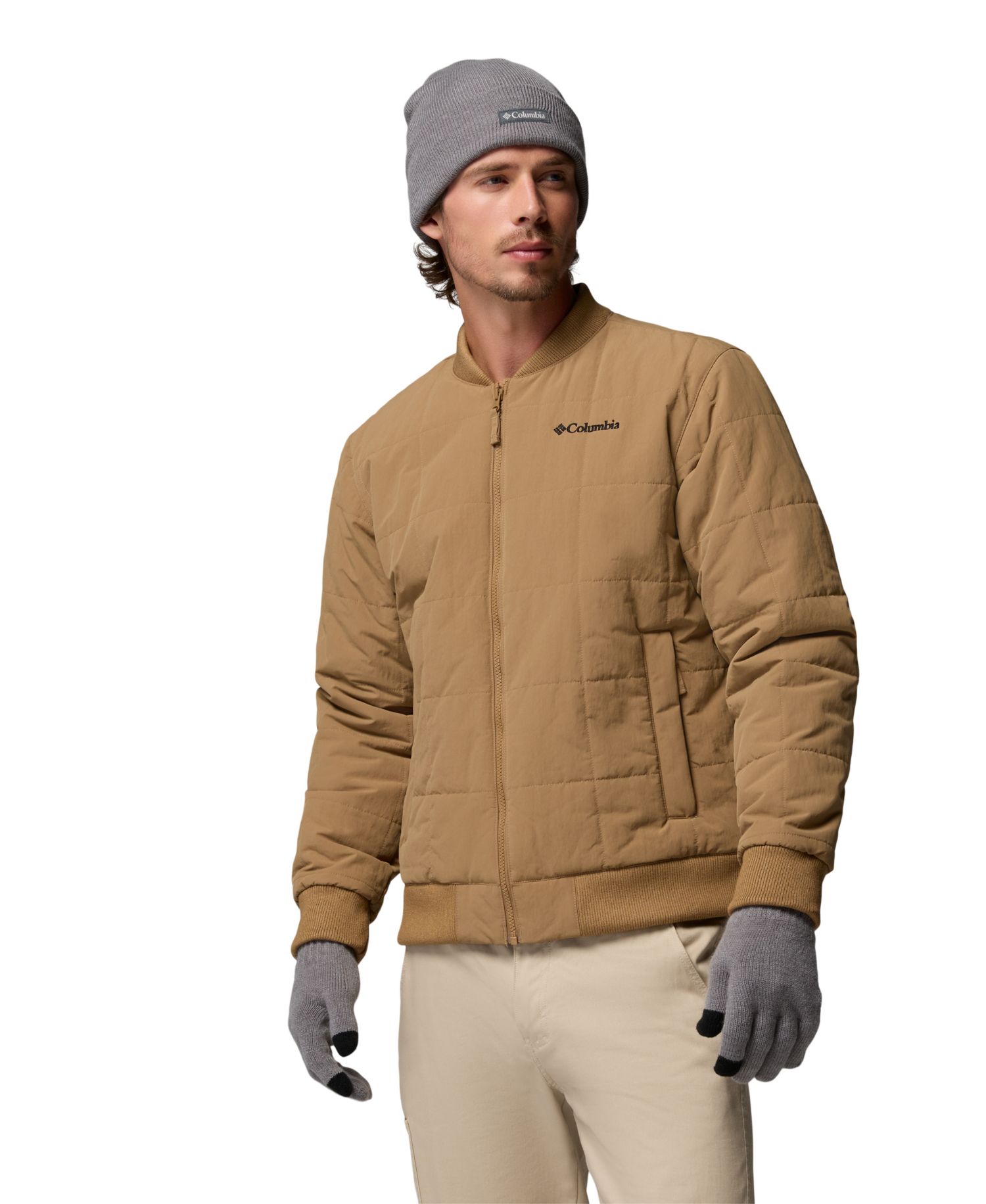Touchscreen-Compatible Knit Beanie and Gloves, 2-Piece Set