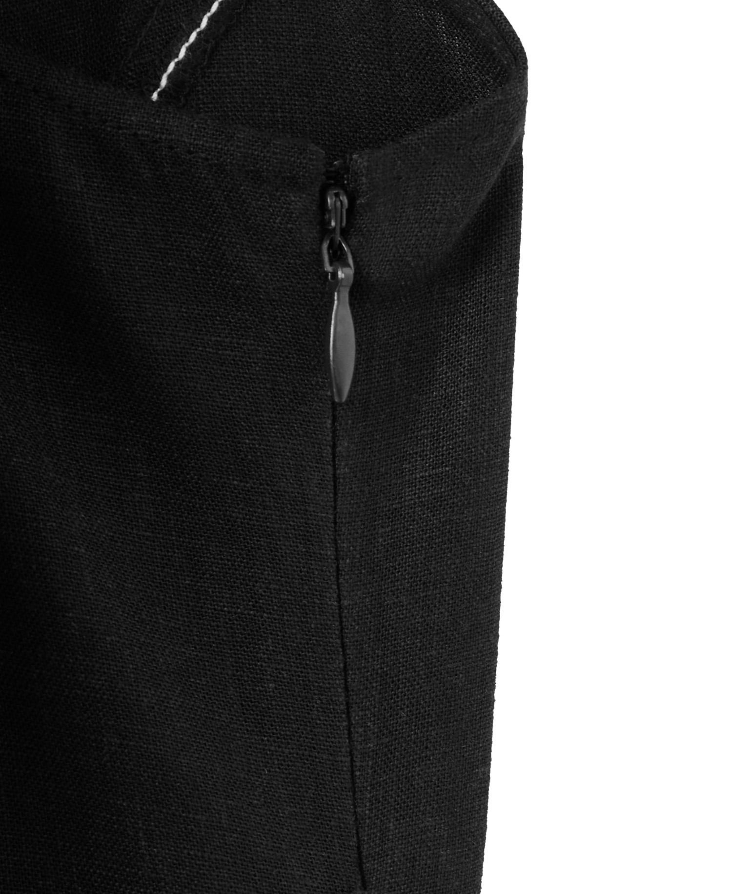 Women's A-Line Midi Linen-Blend Dress
