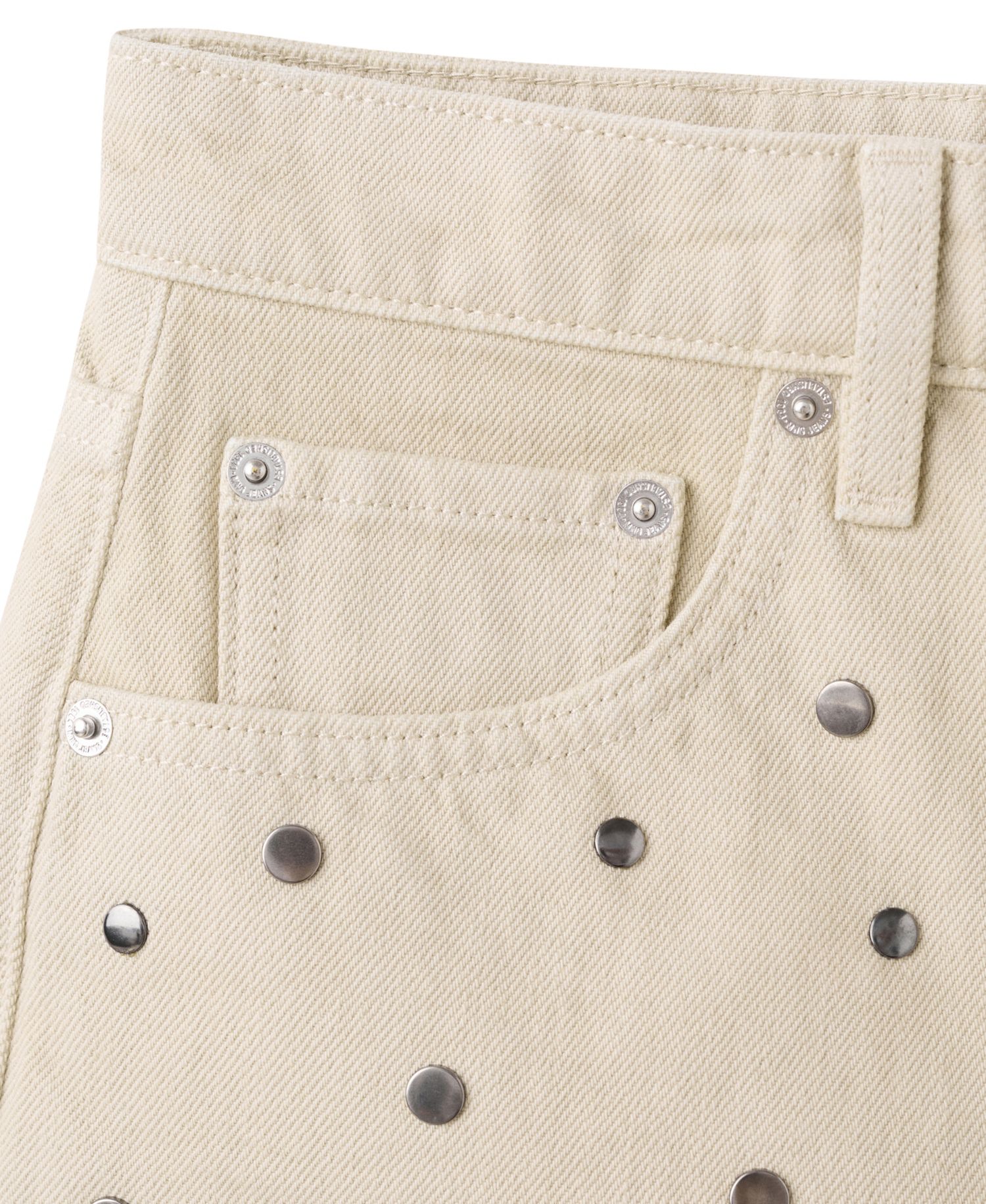 Women's High-Waisted Studded Denim Shorts, 2.95" Inseam