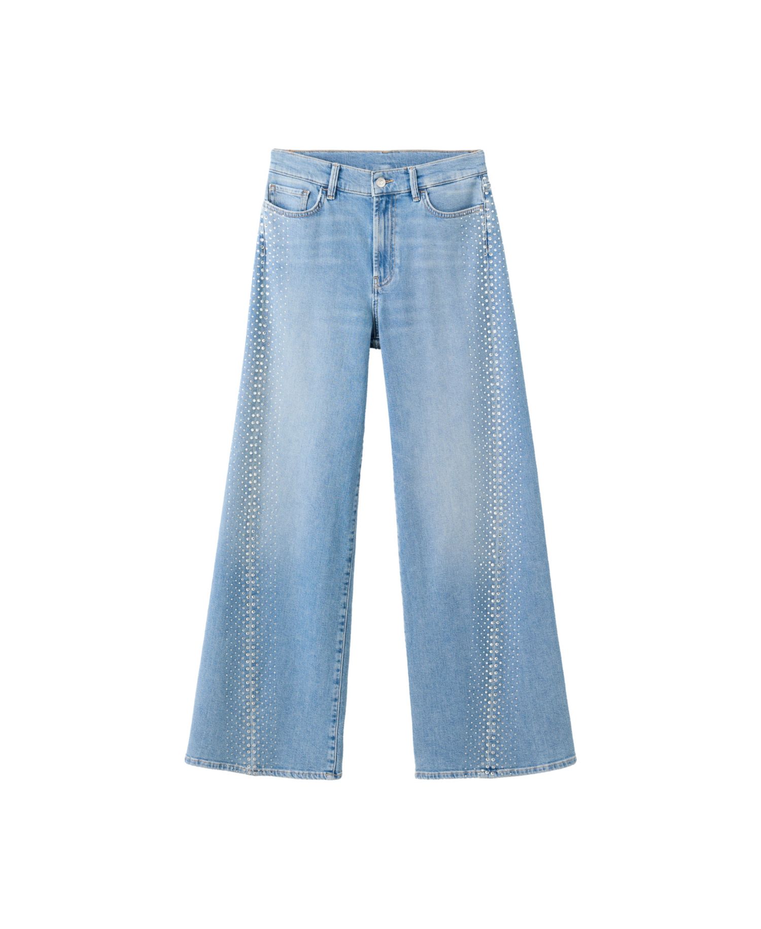 Women's Sparkly Wide-Leg Jeans