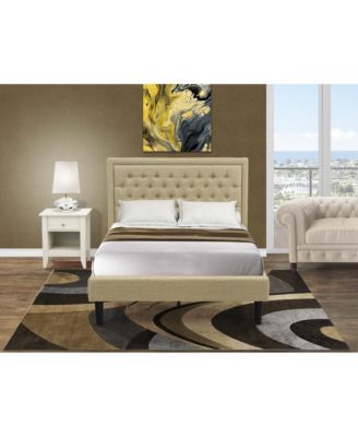 KD16F-1GA0C 2 Piece Full Size Bed Set - Platform Bed  Headboard with 1 Nightstand